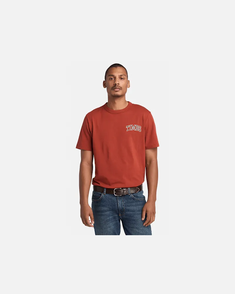 Timberland Grafisches TIMBS T-Shirt für Herren in Rot, Herren, Rot, Größe Rot