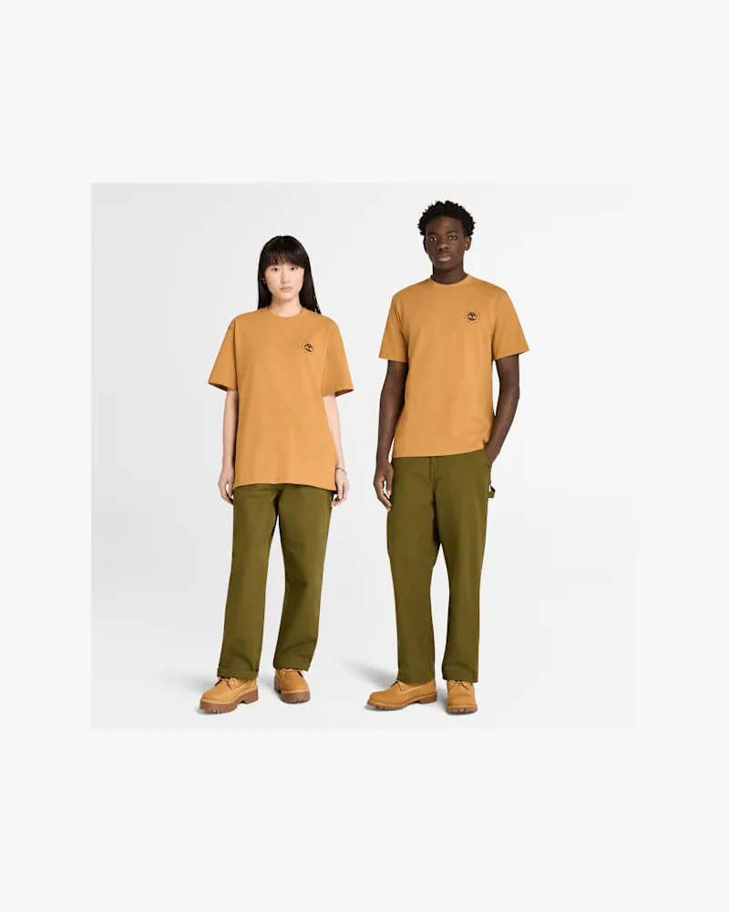 Timberland Gewaschenes T-Shirt mit Boot Lab-Grafik am Rücken für Herren in Gelb, Herren, Gelb, Größe Gelb