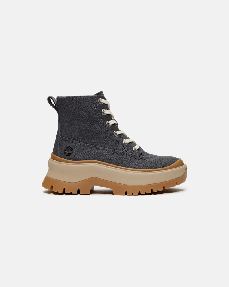 Timberland Roxie Lane Mid Boot zum Schnüren für Damen in Dunkelgrau, Damen, Grau, Größe Grau