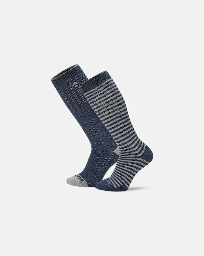 Timberland Knielange Timberland Danforth Socken im 2er-Pack für Herren in Dunkelblau, Herren, Blau, Größe Blau