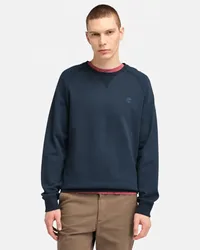 Timberland Exeter River Rundhals-Sweatshirt mit angerauter Innenseite für Herren in Dunkel, Mann Blau