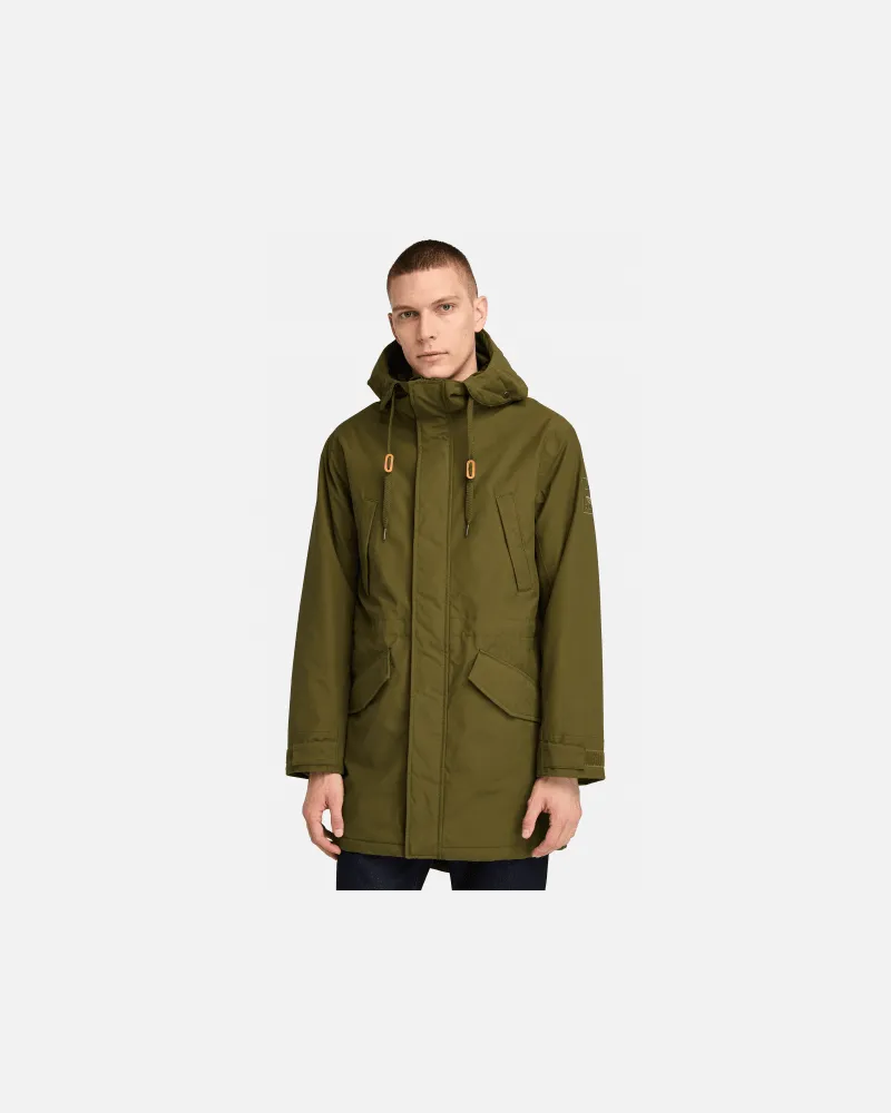 Timberland Wasserfester Schwalbenschwanz-Parka für Herren in Grün, Herren, Grün, Größe Grün