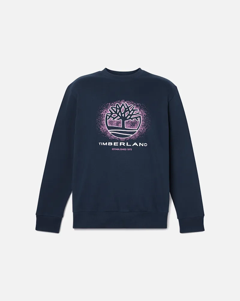 Timberland Rundhals-Sweatshirt mit saisonaler Grafik für Herren in Dunkelblau, Herren, Blau, Größe Blau