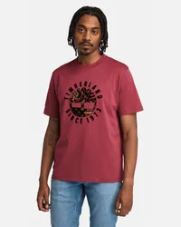 Timberland Holiday T-Shirt mit Grafik für Herren in , Mann Rot