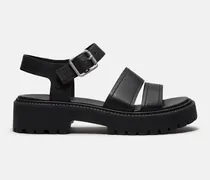 Stone Street Plateau-Sandale mit Fersenriemen für Damen in Schwarz, Damen, Schwarz, Größe