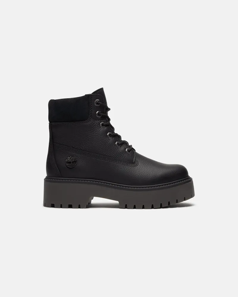 Timberland Wasserdichter Stone Street 6-Inch-Boot mit Plattform für Damen in Schwarz, Damen, Schwarz, Größe Schwarz