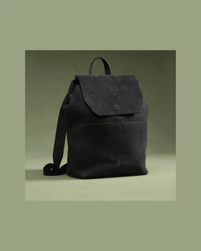 Timberland 11-Liter-Rucksack aus weichem Leder in Schwarz, Damen, Schwarz Schwarz