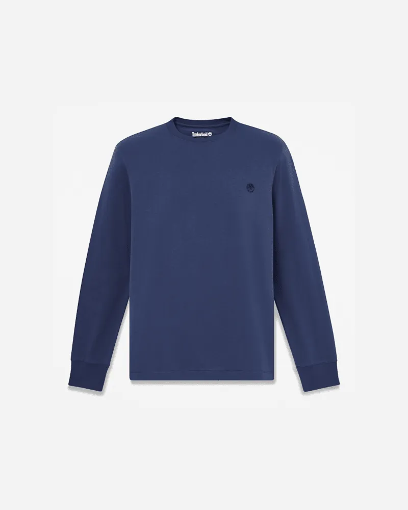 Timberland Dunstan River Langarmshirt in schmaler Passform mit Stickerei für Herren in Dunkelblau, Herren, Blau, Größe Blau