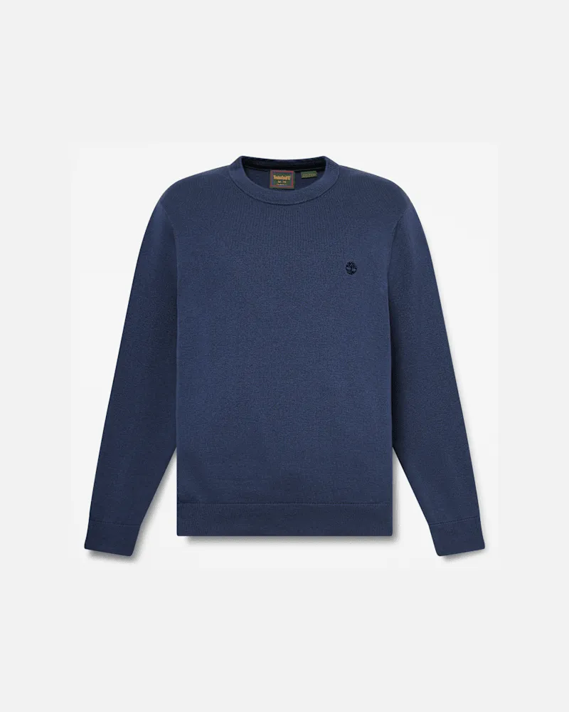 Timberland Williams River Baumwollpullover mit Rundhalsausschnitt für Herren in Dunkelblau, Herren, Blau, Größe Blau