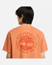 Timberland Merrymack River T-Shirt mit Grafik-Print auf der Rückseite für Herren in , Mann Orange