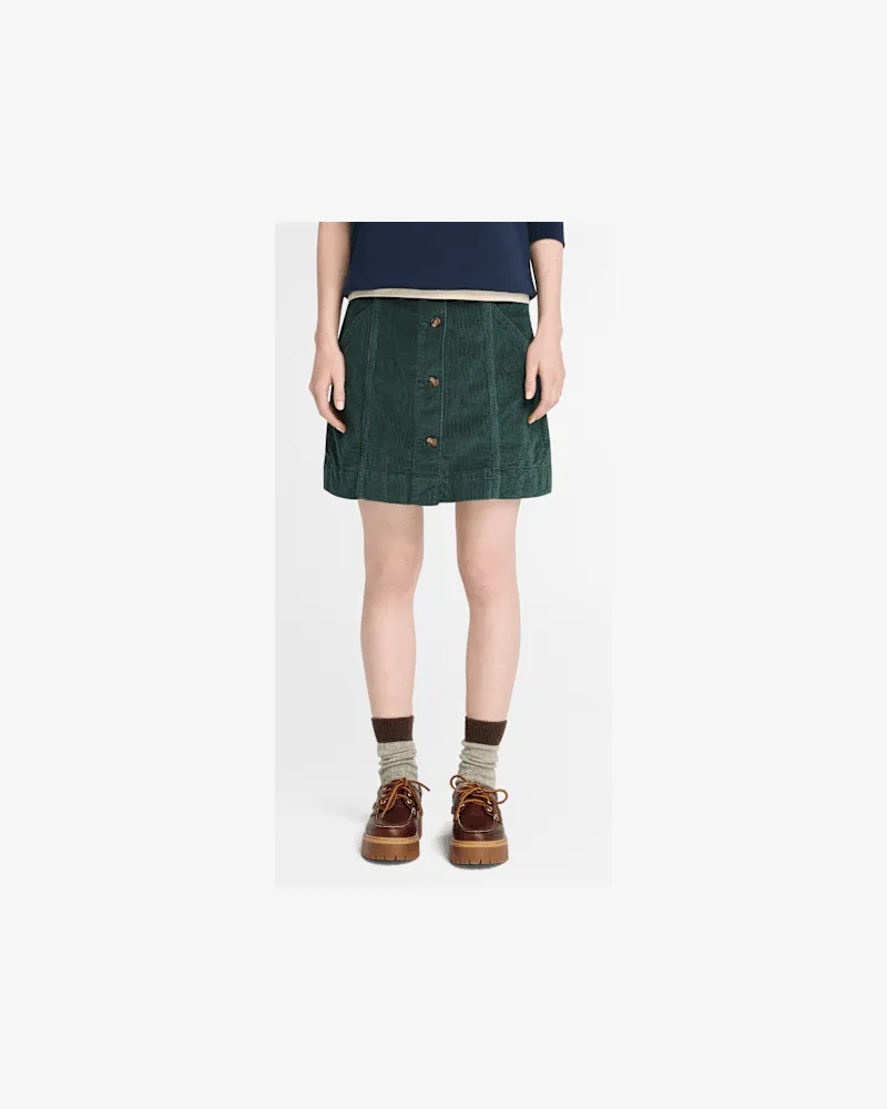 Timberland Gewaschener Cordrock für Damen in Dunkelgrün, Damen, Grün, Größe Grün