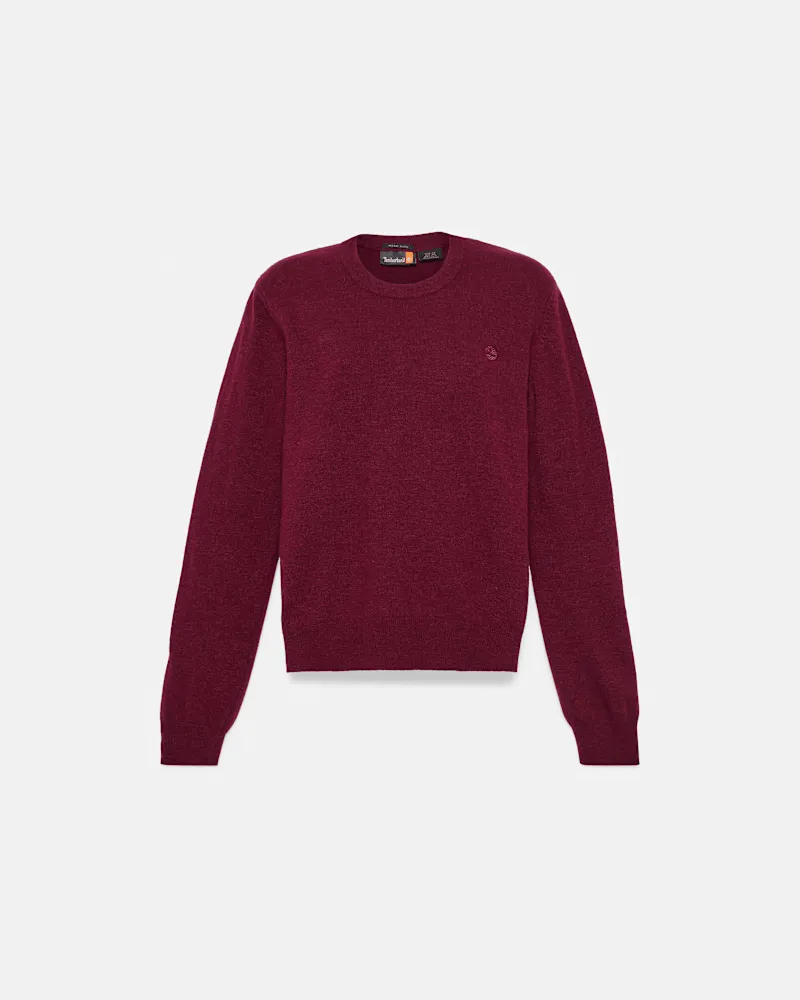 Timberland Rundhalspullover aus Merinowolle für Damen in Burgunderrot, Damen, Burgunderrot, Größe Burgunderrot