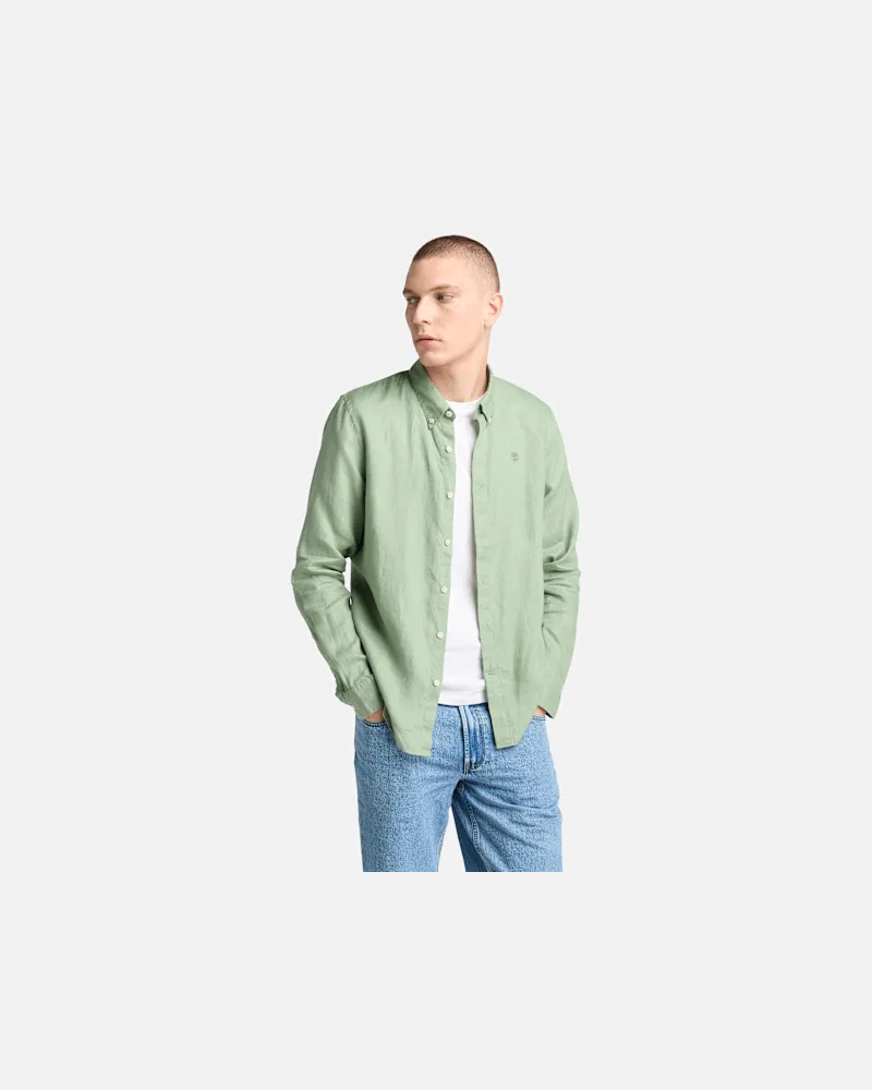 Timberland Mill Brook Leinenhemd für Herren in Grün, Herren, Grün, Größe Grün