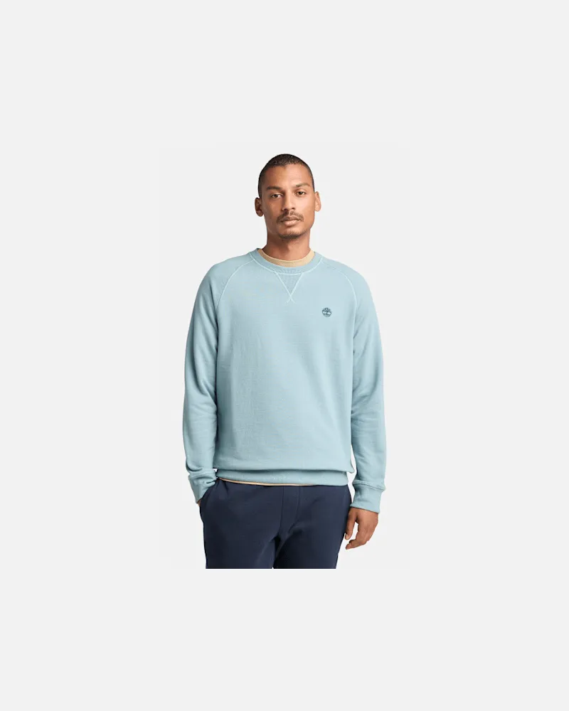 Timberland Exeter River Loopback-Sweatshirt mit Rundhalsausschnitt für Herren in Blau, Herren, Blau, Größe Blau