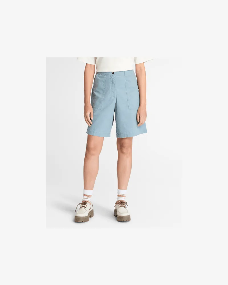 Timberland Bermudashorts aus Leinen für Damen in Hellblau, Damen, Blau, Größe Blau