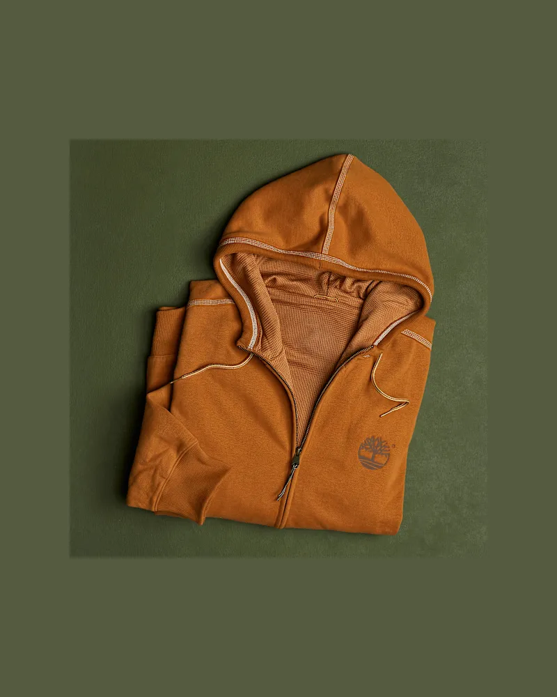 Timberland Timberland 10061 Kapuzenpullover mit Reißverschluss für Herren in Gelb, Herren, Gelb, Größe Gelb
