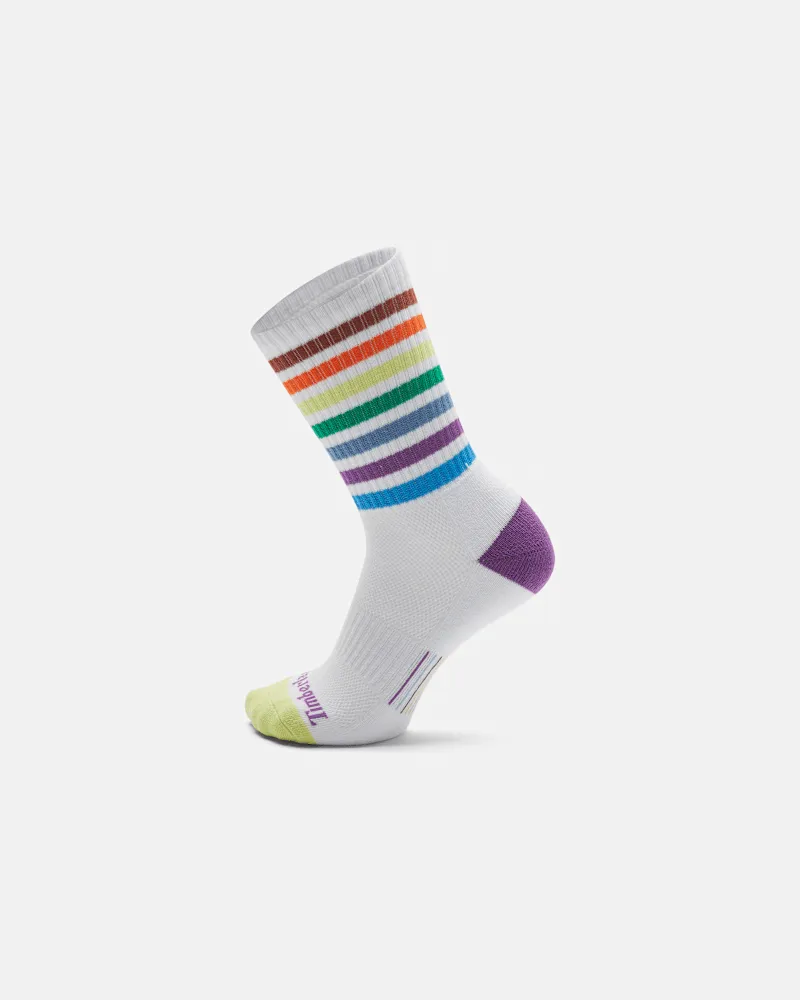 Timberland Low Crew Socken mit Streifendesign in Weiß, Weiß, Größe Weiß