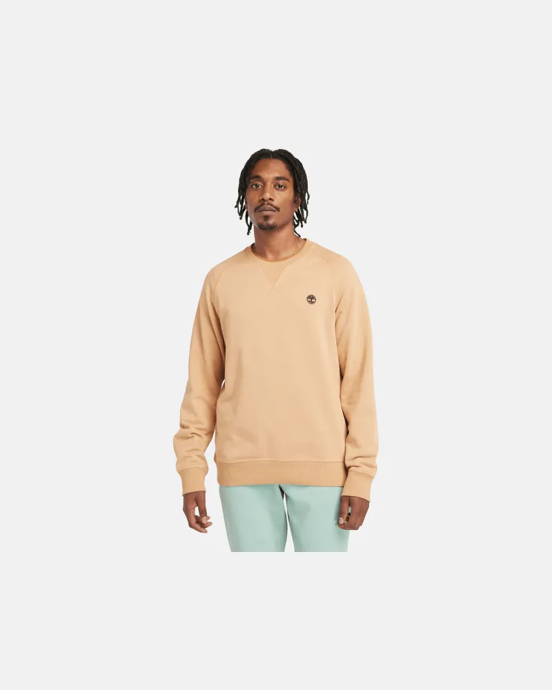 Timberland Exeter River Loopback-Sweatshirt mit Rundhalsausschnitt für Herren in Gelb, Herren, Gelb, Größe Gelb