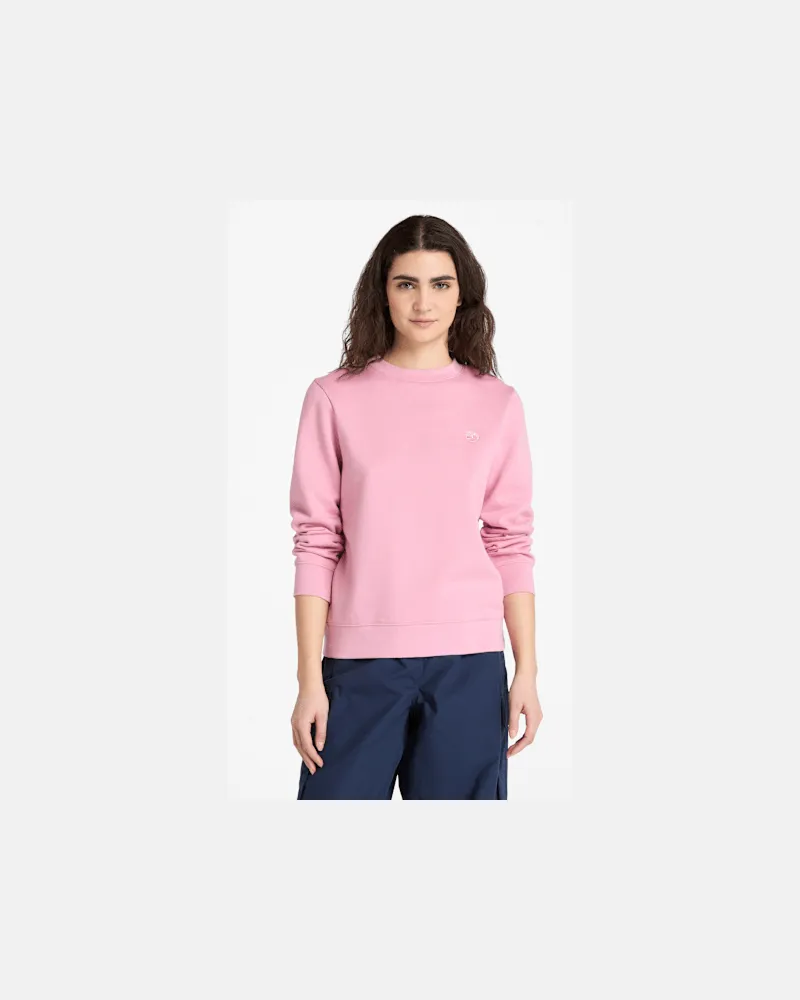 Timberland Exeter River Sweatshirt mit gebürsteter Rückseite und Rundhalsausschnitt für Damen in Pink, Damen, Pink, Größe Pink
