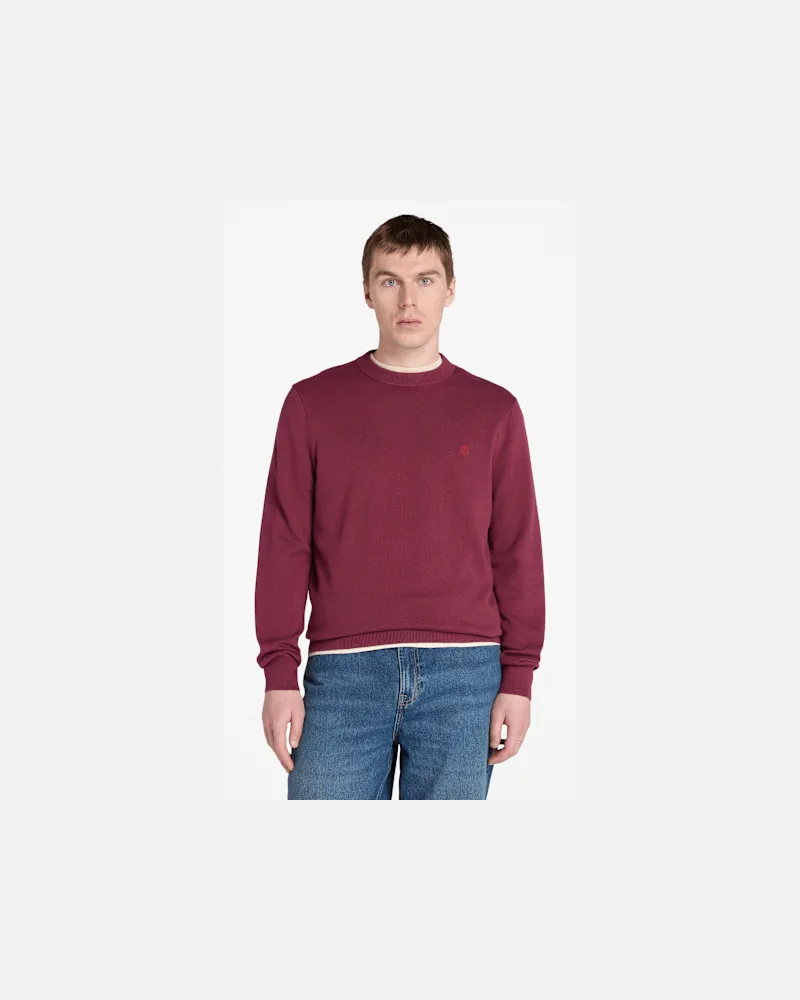 Timberland Williams River Baumwollpullover für Herren in Burgunderrot, Herren, Burgunderrot, Größe Burgunderrot
