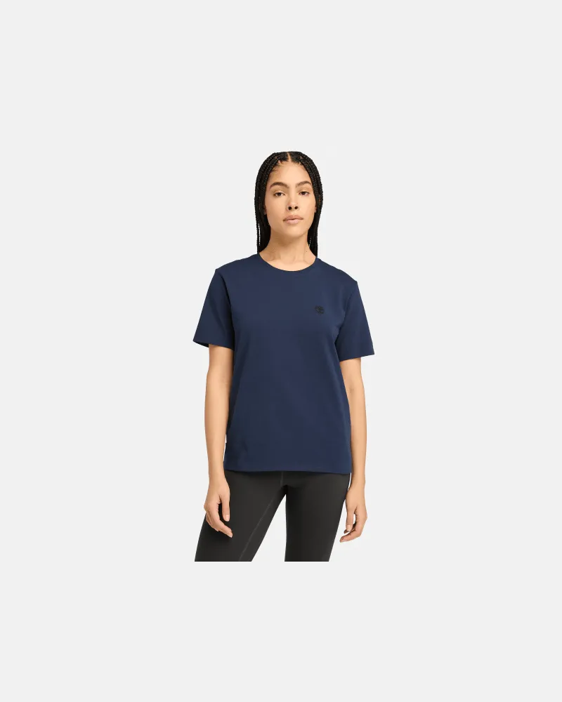 Timberland Dunstan Kurzarm-T-Shirt für Damen in Dunkelblau, Damen, Blau, Größe Blau