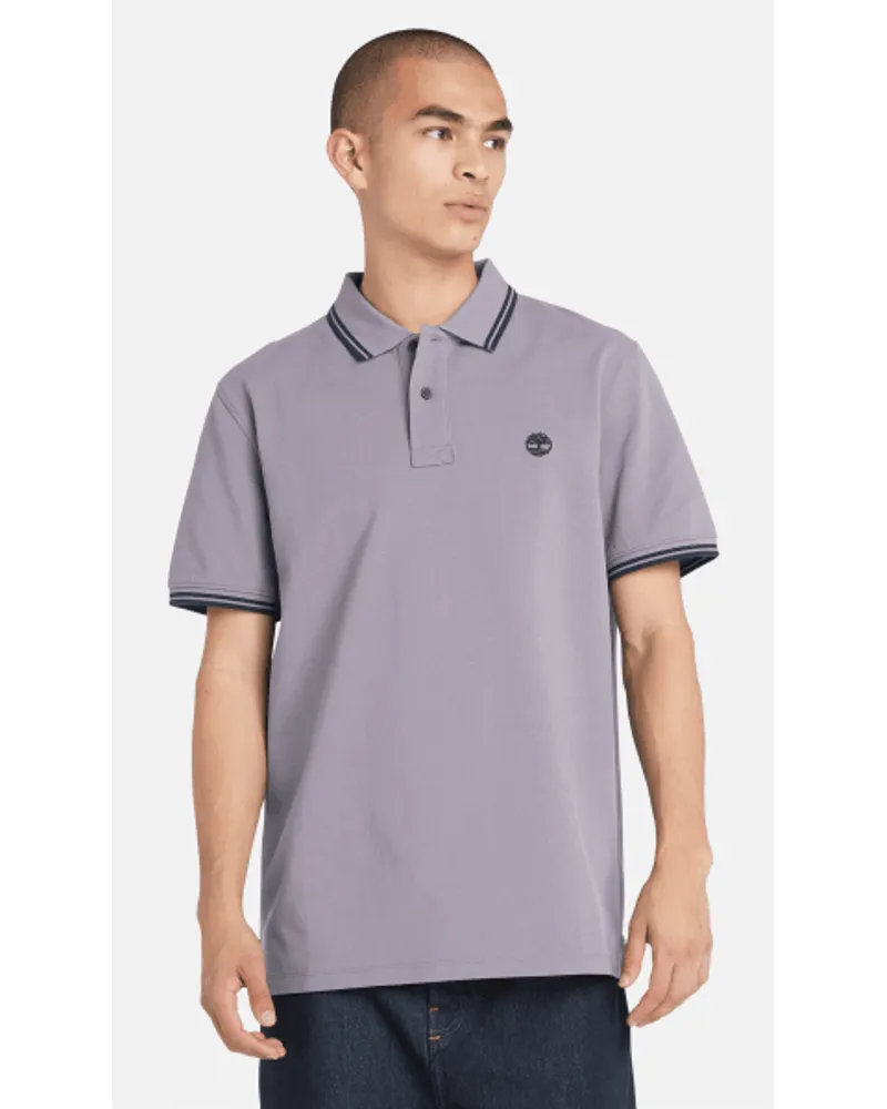 Timberland Polohemd mit Randstreifen aus Pikee für Herren in , Mann Violett