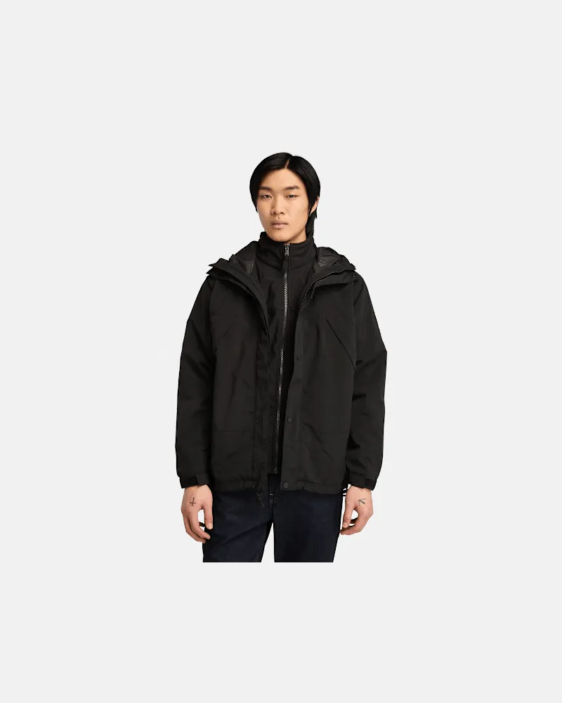 Timberland Wasserdichte Winnick 3-in-1-Jacke für Herren in Schwarz, Herren, Schwarz, Größe Schwarz