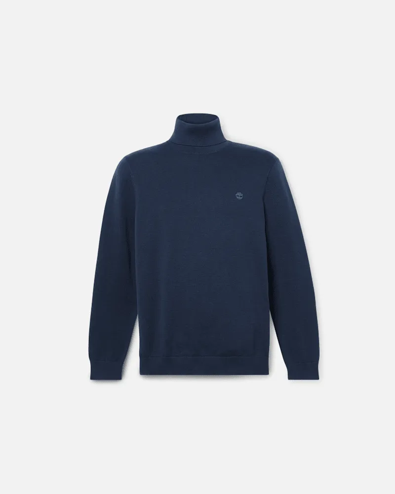 Timberland Williams River Rollkragenpullover aus Baumwolle für Herren in Dunkelblau, Herren, Blau, Größe Blau