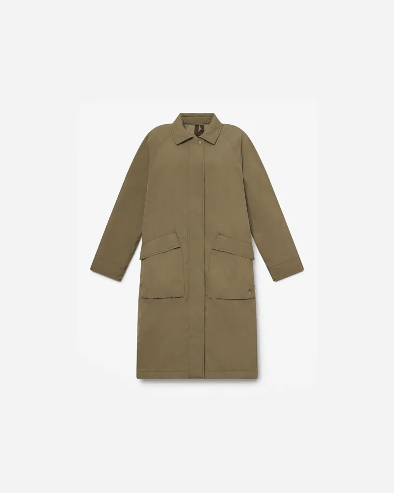 Timberland Wasserabweisender, isolierter, langer Mantel für Damen in Dunkelgrün, Damen, Grün, Größe Grün