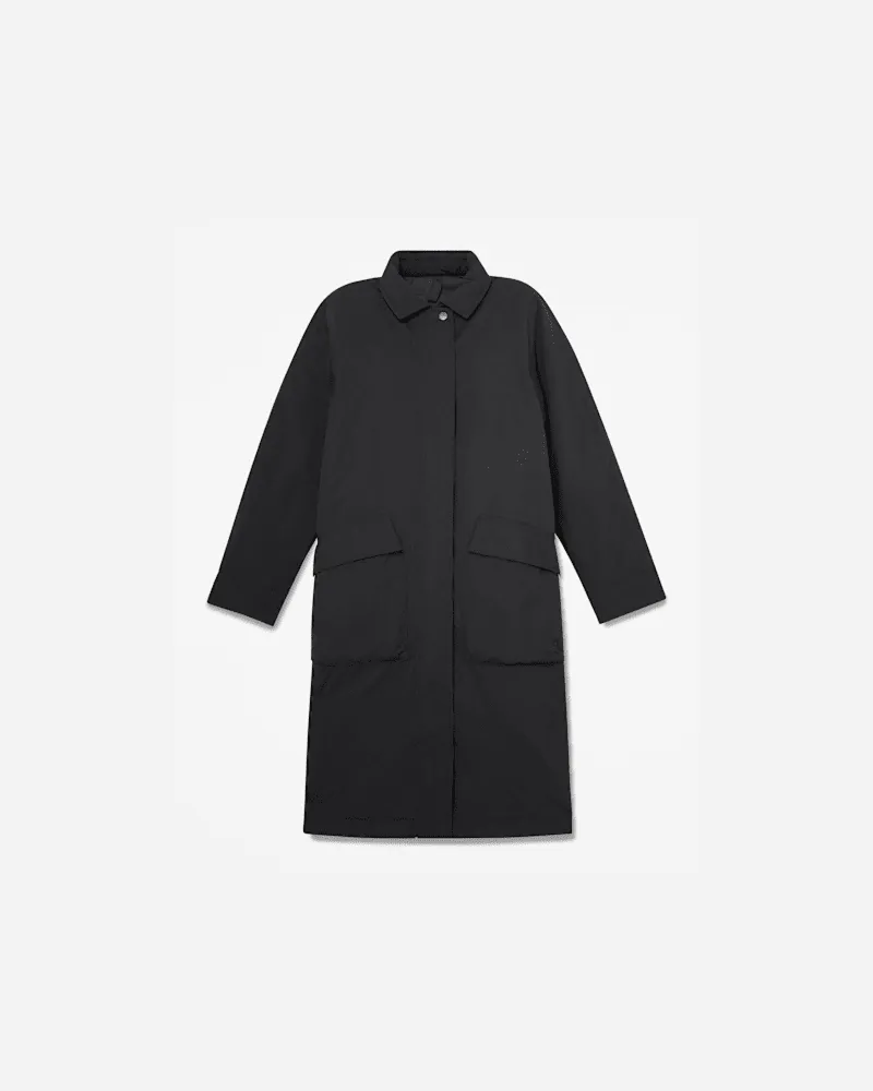 Timberland Wasserabweisender, isolierter, langer Mantel für Damen in Schwarz, Damen, Schwarz, Größe Schwarz