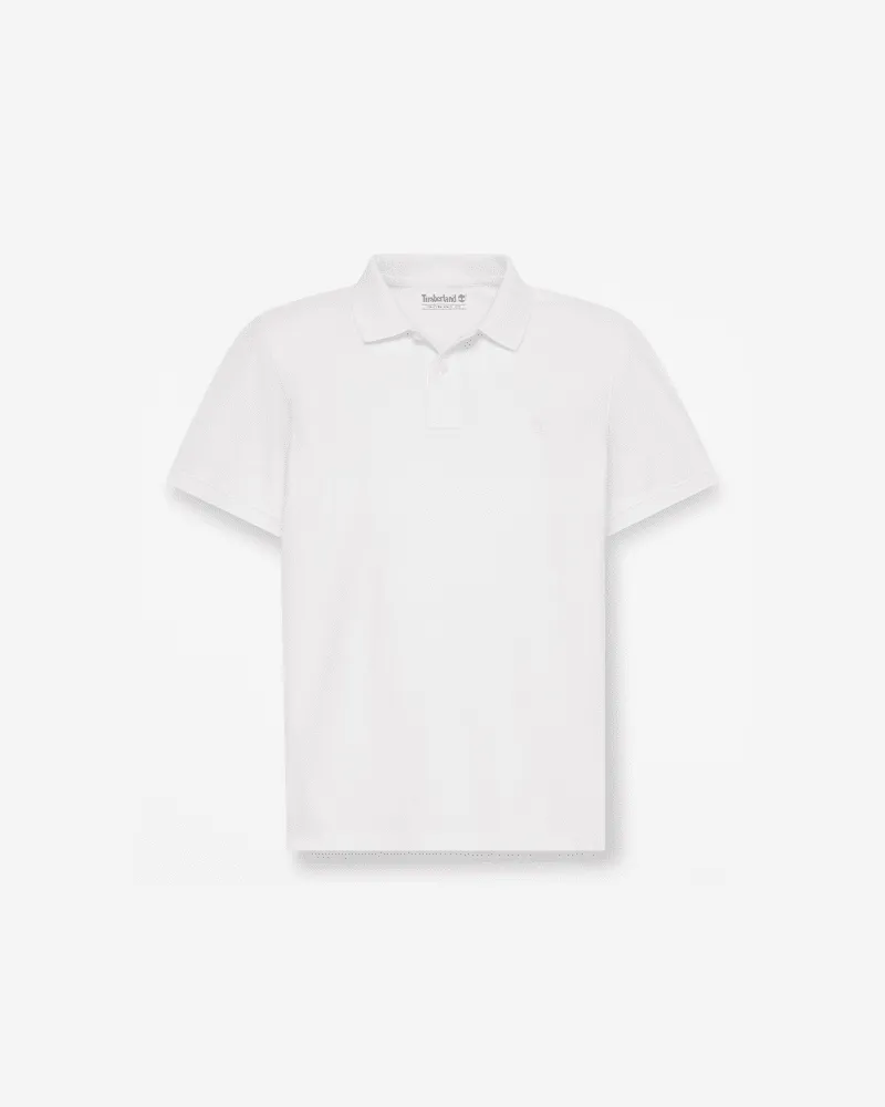 Timberland Millers River Kurzarm-Polohemd für Herren in Weiß, Herren, Weiß, Größe Weiß
