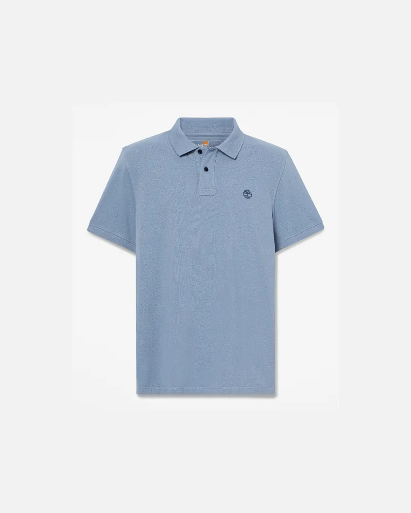 Timberland Kurzärmeliges Millers River Piqué-Polohemd für Herren in Blau, Herren, Blau, Größe Blau