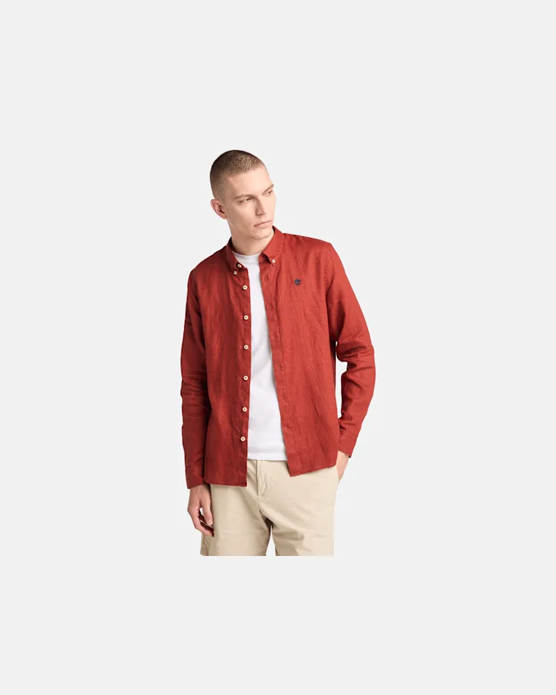 Timberland Mill Brook Leinenhemd für Herren in Rot, Herren, Rot, Größe Rot