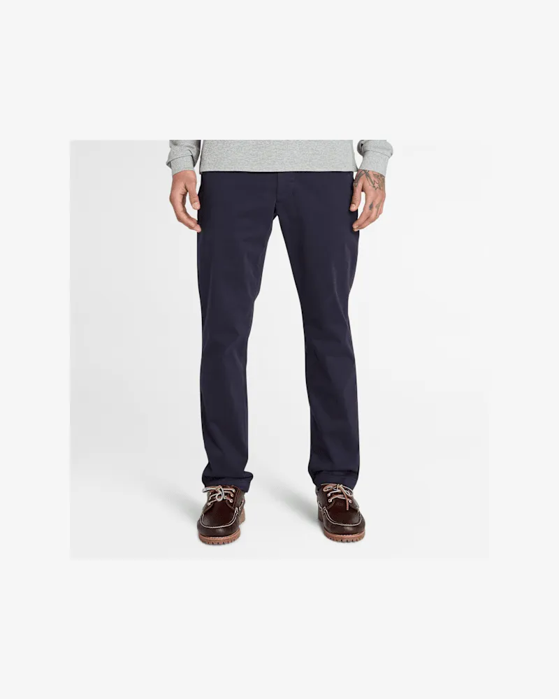 Timberland Stückgefärbte Claremont Chinohose für Herren in Dunkelblau, Herren, Blau, Größe Blau