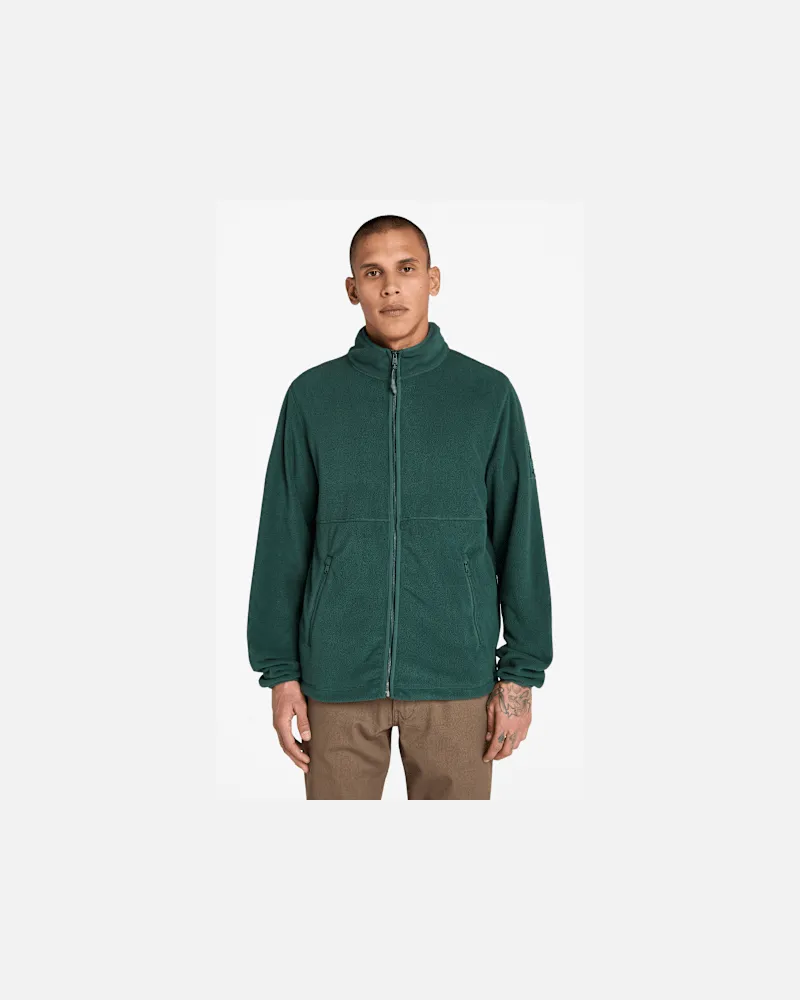 Timberland Polar-Fleecejacke mit durchgehendem Reißverschluss für Herren in Dunkelgrün, Herren, Grün, Größe Grün
