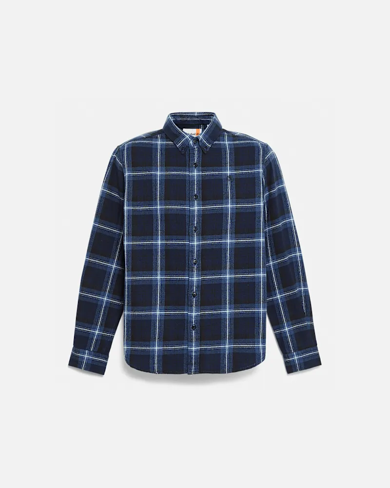 Timberland Kariertes Flanellhemd für Herren in Dunkelblau, Herren, Blau, Größe Blau