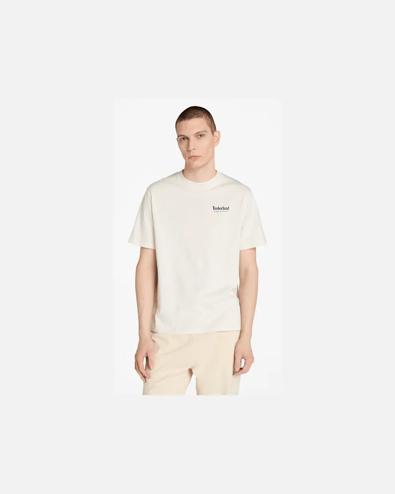 Timberland Robustes Active Gear T-Shirt mit Grafik am Rücken für Herren in Weiß, Herren, Weiß, Größe Weiß