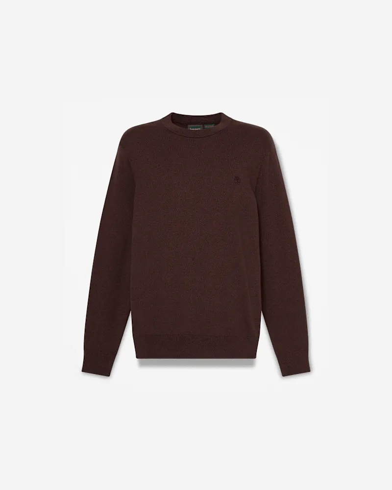 Timberland Williams River Baumwollpullover mit Rundhalsausschnitt für Herren in Dunkelbraun, Herren, Braun, Größe Braun