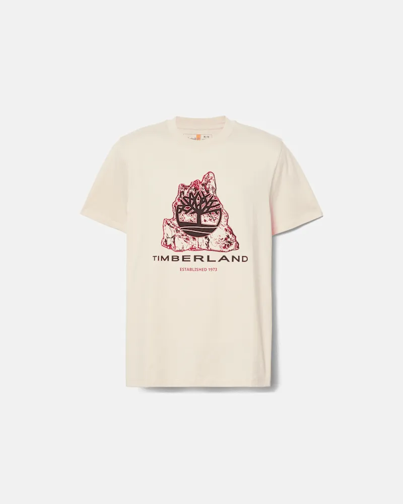 Timberland T-Shirt mit saisonalem, grafischem Baum-Logo für Herren in Beige, Herren, Beige, Größe Beige