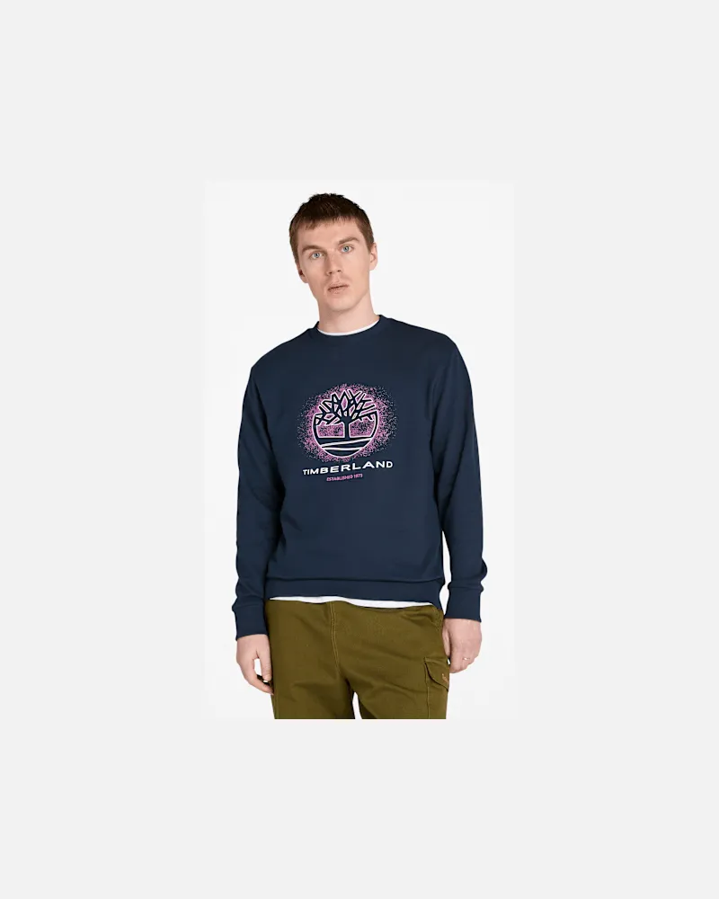 Timberland Rundhals-Sweatshirt mit saisonaler Grafik für Herren in Dunkelblau, Herren, Blau, Größe Blau