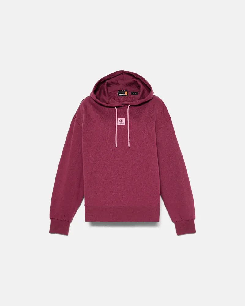 Timberland Loopback-Hoodie mit Stack-Logo für Damen in Burgunderrot, Damen, Burgunderrot, Größe Burgunderrot
