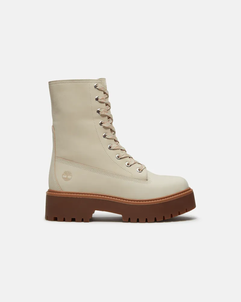 Timberland Halbhoher Stone Street Boot mit Plateausohle für Damen in Hellbeige, Damen, Beige, Größe Beige