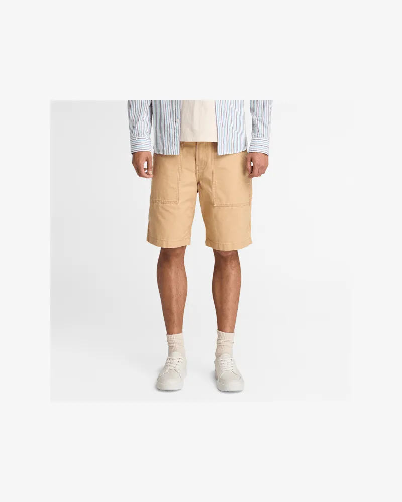 Timberland Goffstown Fatigue Washed Canvas Shorts für Herren in Gelb, Herren, Gelb, Größe Gelb