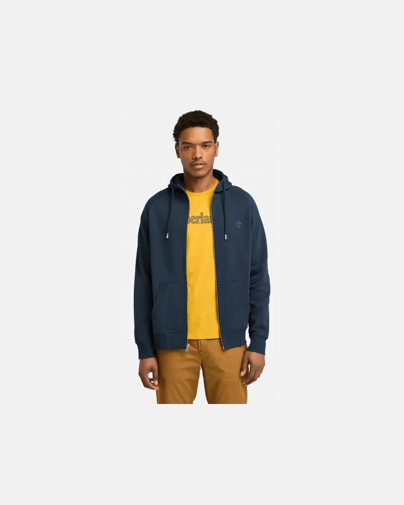 Timberland Exeter River Kapuzenjacke mit gebürsteter Rückseite für Herren in Dunkelblau, Herren, Blau, Größe Blau