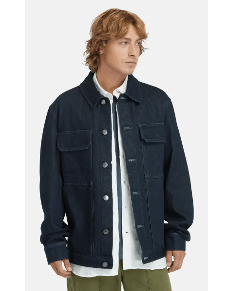 Timberland Denim-Truckerjacke mit Refibra-Technologie für Herren in , Mann Indigo