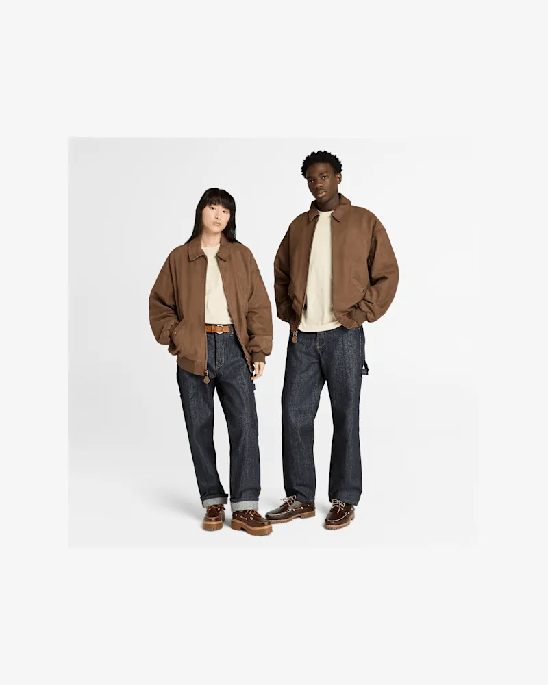 Timberland Limitierte Neuauflage Leder-Bomberjacke in Braun, Braun, Größe Braun