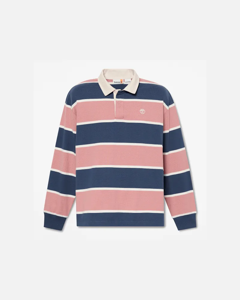 Timberland All Gender Rugby-Polohemd Rosa/Dunkelblau, Blau, Größe Blau