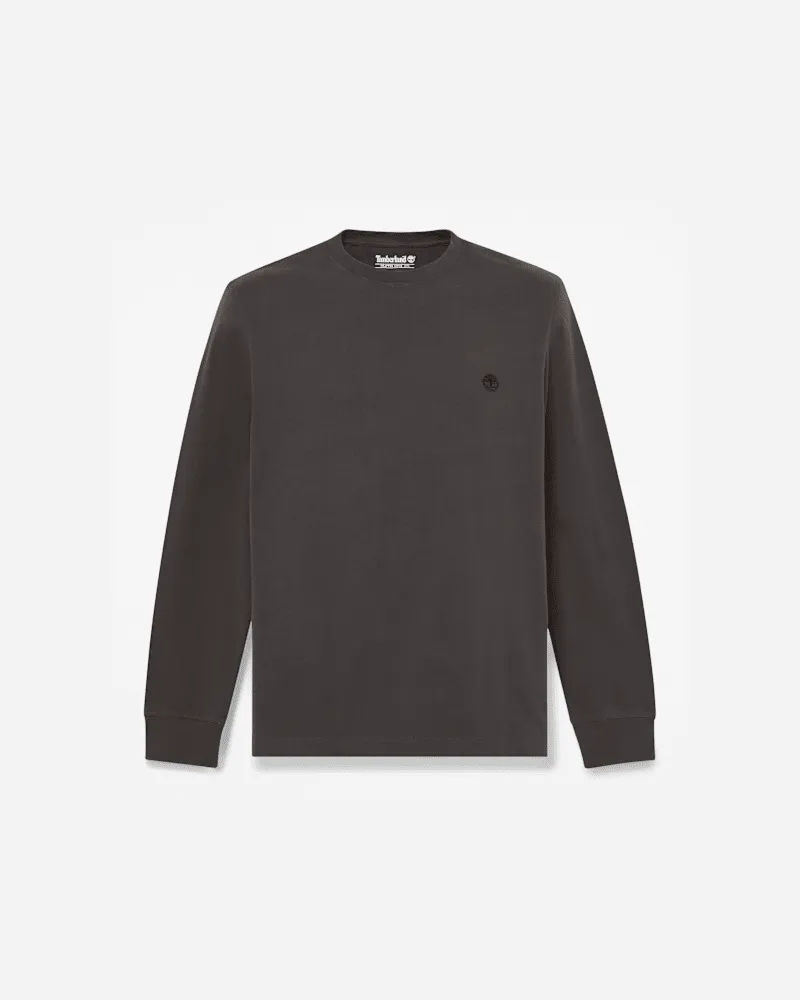 Timberland Dunstan River Langarmshirt in schmaler Passform mit Stickerei für Herren in Schwarz, Herren, Schwarz, Größe Schwarz