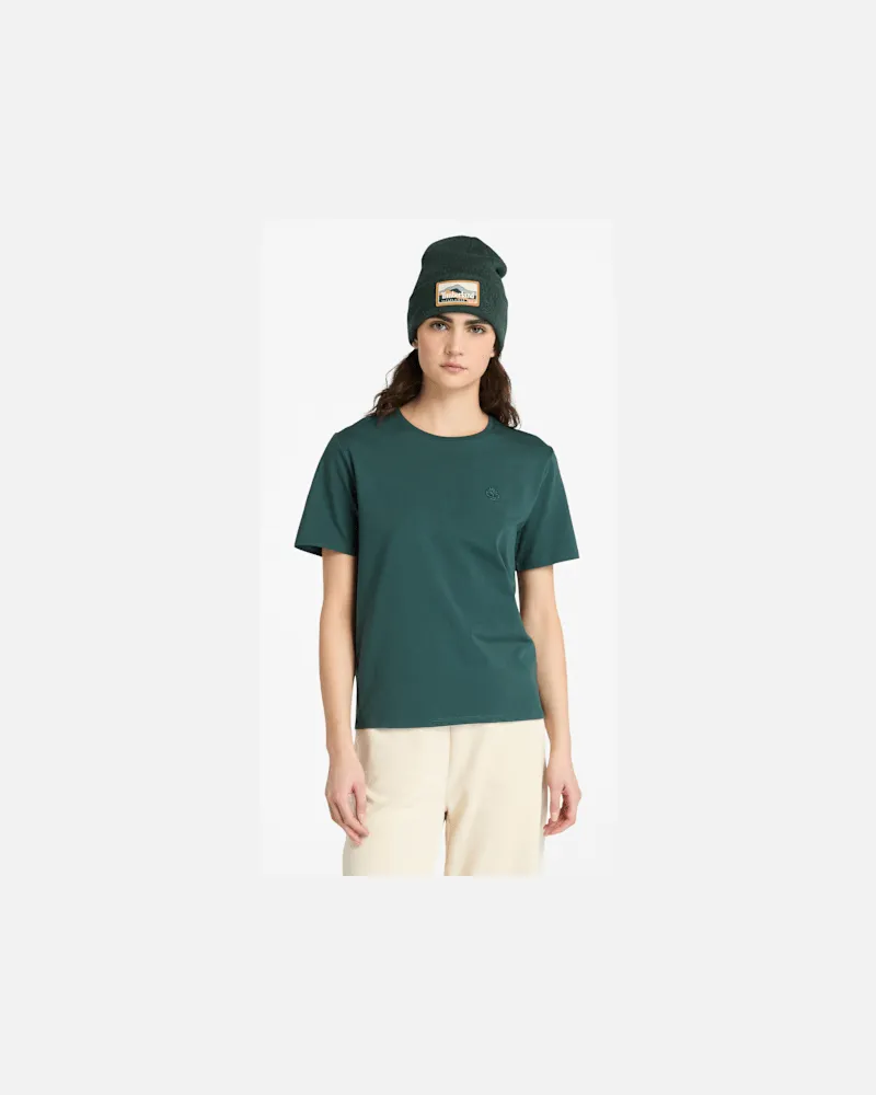 Timberland Dunstan Kurzarm-T-Shirt für Damen in Dunkelgrün, Damen, Grün, Größe Grün