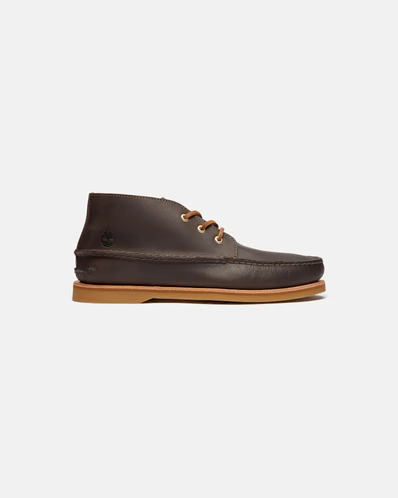 Timberland Handgefertigter, halbhoher Bootsstiefel für Herren in Dunkelbraun, Herren, Braun, Größe Braun